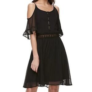 Beauty and the Beast Cold Shoulder Lace Dress Size S